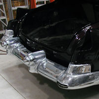Rear end of the 1953 Cadillac was partially assembled