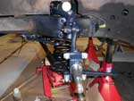 Restored front suspension being assembled